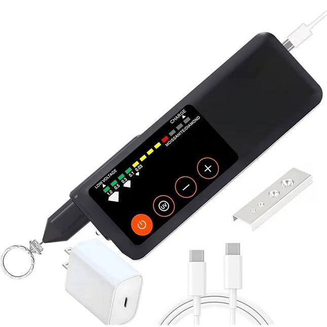 A96I-Rechargeable Tester, With UV Light,Jewelry Gem Tester Pen,With 365Nm UV Light,Portable Gem Checker For Novice US Plug