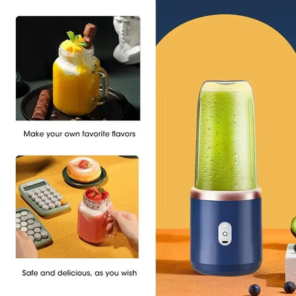 Portable Fruit Juice Blenders Summer Personal Electric Mini Bottle Home Usb 6 Blades Double Cup Juicer Machine For Kitchen