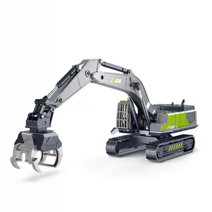 Plastic Vehicle Education + Diecast Excavator Tractor Cement Truck Car Bulldozer Crane Toy Model Wholesale Boy Gift Digger Alloy