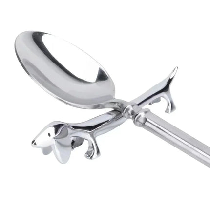 Dinner Table Supplies Zinc Alloy Cutlery Bracket Holder Silver Fawn /Little Dog Shape Cutlery Storage Cute Tableware Rack Holder