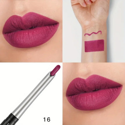 Waterproof Sweatproof Matte Lipliner, Red Lip Contour Pencil, Long Lasting Tint Lipstick, Non Stick Cup Makeup