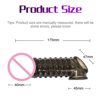 Penis Extender Cock Rings Delay Ejaculation Penis Stimulate Clitoral G-spot Dick Sleeve Silicone Enlargement Sex Toys For Men