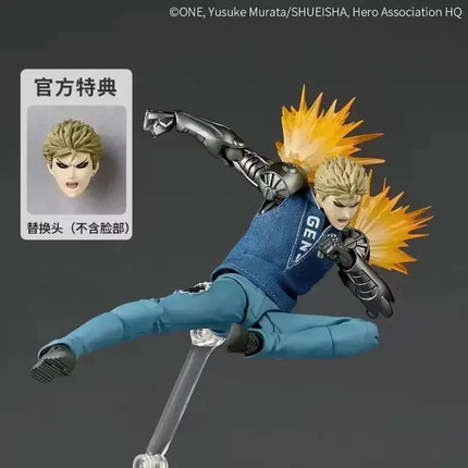 New Ko Genos Kaiyodo Revoltech Yamaguchi One Punch Man Anime Action Figures Joint Movable Model Statue Toys Gifts