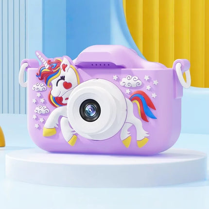Cute Children Camera 1080P HD Toddler Digital Video Camera 2.0-inch Kids Camera with Silicone Cases Toys for Christmas Gift Children's Day Gift Birthday Gift