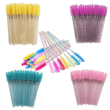 100Pcs Eyelash Extension Brushes Eyebrow Mascara Wands Applicator Spoolers Brush Lashes Extension Cosmetic Set Makeup Tools