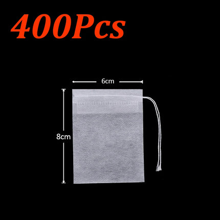 1000-100Pcs Disposable Tea Bags Empty Scented Tea Filter Bags Paper with Drawstring for Coffee Herb Loose Tea Kitchen Tools