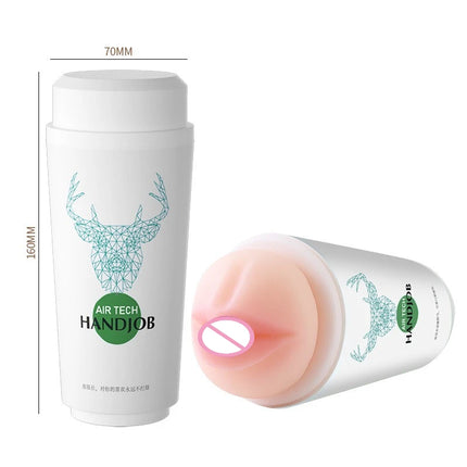 Portable Reusable Pocket Pussy Design for Privacy Travel-Friendly Adult Toy for Men 18+ Discreet Milk Tea Cup Male Masturbator