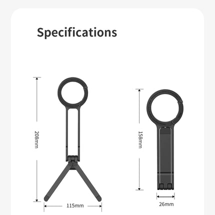 Ulanzi MA30 Carabiner-Mounted Phone Tripod for iPhone 15 14 13 12 Pro/Pro Max Dual-sided Magnet Tripod Desk Mount Phone Handle