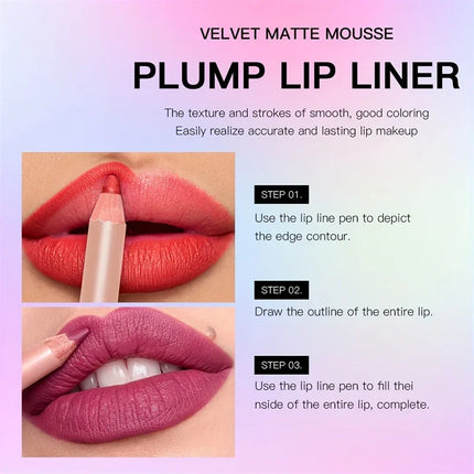 8 Color Waterproof Lip Liner Pencil Long Lasting Natural Lipliner Pen Red Contour Tint Sexy Dark Red Pink Matte Lipstick Pencil