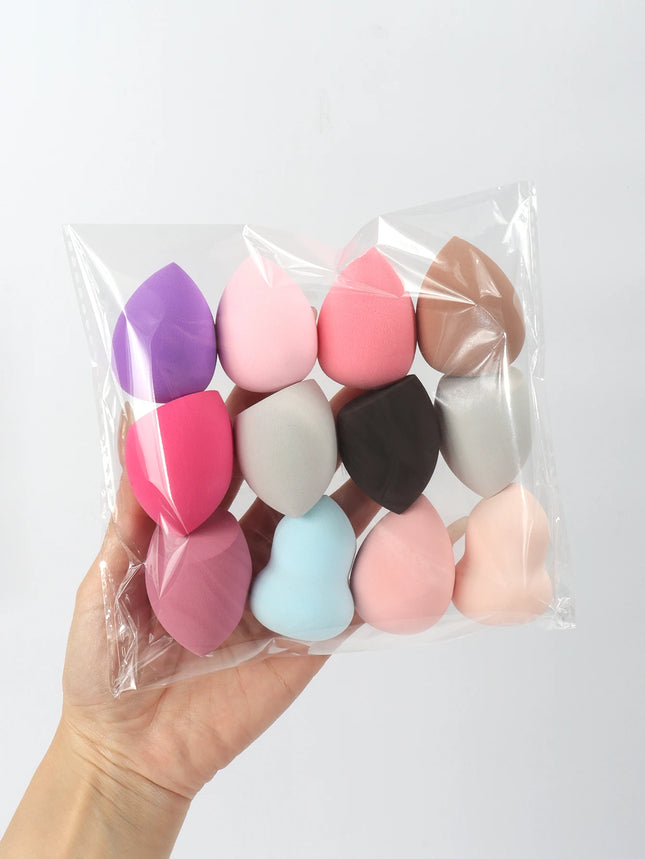 Medium Size Beauty Sponge 6/12/24/36/60 Pieces, Random Color and Shape, Foundation Blending Beauty Sponge, Liquid, Cream and Powder