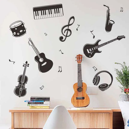Guitar Piano Music Music Classroom Bedroom Bedside Porch Home Wall Decoration Wall Stickers Wall Sticker Bedroom