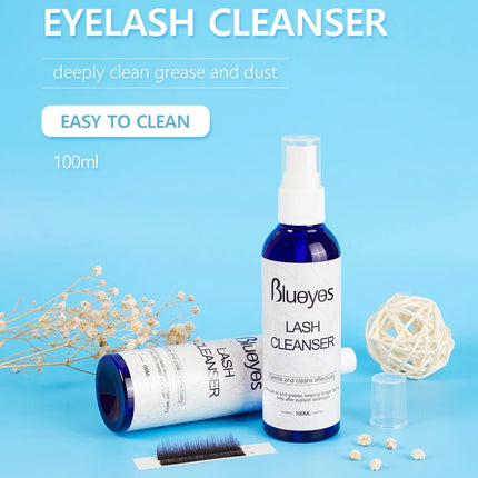 Blueyes 100ml Eyelash Cleanser Primer Grafting False Eyelashes Extension Spray Lash Cleaning Non-irritating Liquid Makeup Tools