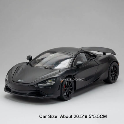 1:24 Scale Eldorado 720S Model Toy Sports Cars Alloy Diecast Sound Light Doors Opened Pull Back Ornament Vehicle for Boys Gifts