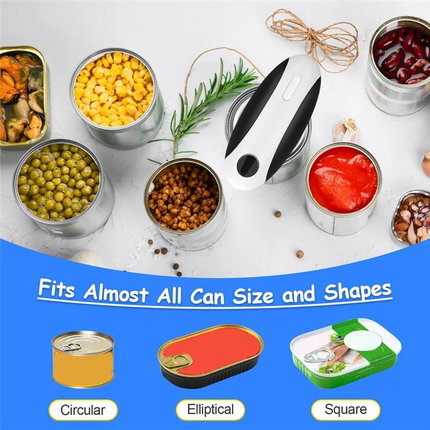 CKRE-Kitchen Gadgets Electric Can Opener, USB Rechargeable,Portable Fits All Can Sizes