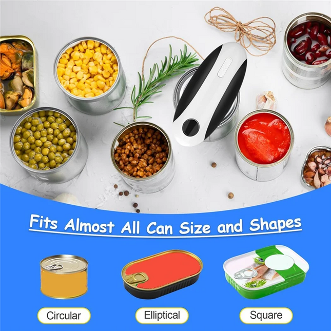 CKRE-Kitchen Gadgets Electric Can Opener, USB Rechargeable,Portable Fits All Can Sizes