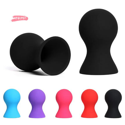 2Pcs Nipple Sucker Set G Spot Nipple Pump with Suction Cup Breast Massager Clitoris Stimulator Soft Sex Toys for Women