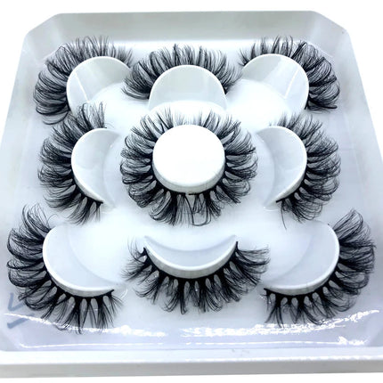 New 5 pairs 8-25mm natural 3D false eyelashes fake lashes makeup kit Mink Lashes extension mink eyelashes maquiagem