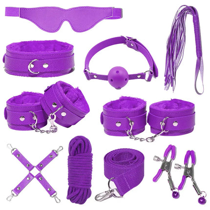 Women BDSM Sexual Couples Kit Adult Sexy Erotic Accessories Handcuffs for Men Gay Session Anal Plug Sex