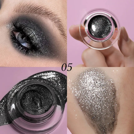 Multi-Use Liquid Glitter Eyeshadow High Shine Shades Gel Liquid Eyeshadow Water Light Quick Dry Long Lasting Multi-Use Makeup