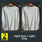 Xl [recommended 57.5-65kg ] / 2 pieces - [mesh long sleeves] light gray + light gray
