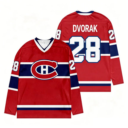 Merch Montreal Canadiens Team Hockey Jersey V-Neck Long Sleeve Athletic Sweatshirt Women Men Player Cosplay Top Shirts