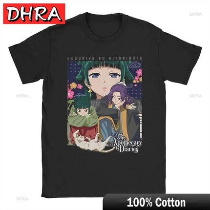 Anime Apothecary Diaries Crewneck T-Shirt Short Sleeve Maomao Tee Shirt Graphic Printed Casual Summer Unisex Tops Cute Clothing