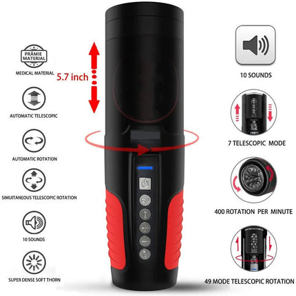 Telescopic Rotation Male Masturbator Vagina Masturbation Equipment Sex Toys for Men Goods for Adults Piston Automatic Mastubator
