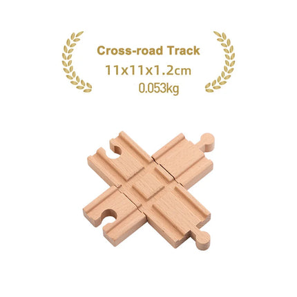 Kinds Of Wooden Track Accessories Beech Wood Railway Train Track Toys Fit for Biro All Brands Wooden Tracks Kids Education Toys