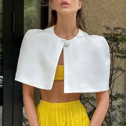 Summer Fashion Tanks Top Cover Up for Women Patchwork Commute Cardigan Cropped Top Clothes Female Elegant Solid Y2k Vest Top