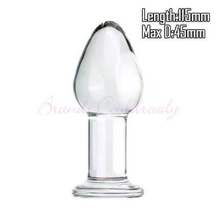 Large Crystal Butt Plug Vagina Ball Big Pyrex Glass Anal Dildo Bead Adult Sex Toys for Women Men Gay Masturbator