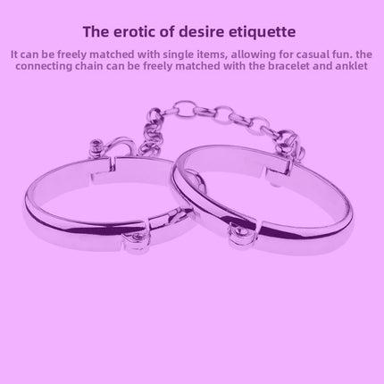 Elegant Rose Gold Cross Bracelet & Rings – Stylish Jewelry with Versatile Restraint Potential for Sensual Play
