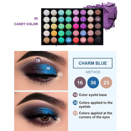 40/80 Color Eyeshadow Palette Cosmetic Makeup Eye Shadow Earth Colors Matte Pigment Palette Anniversary Birthday Best Gift for H