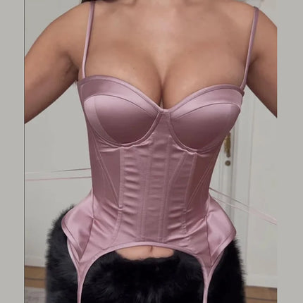 Sexy Slim Red Tube Top Women's Fashion Sleeveless Backless Solid Closed Waist Sling Female 2026 Spring Summer Lady Vest Party