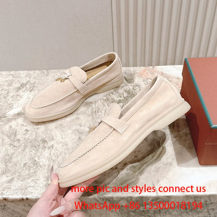 Designer luxury 2026 new casual women's fashionable and comfortable versatile loafers all leather flat shoes