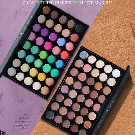 40 Colors Eyeshadow Palette Matte Glitter Pearlescent Powder Shimmer Shine Nude Eye Pigments Make Up Palette Set Cosmetics