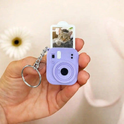 Portable Mini Camera Keychain Metal Key Ring Decorative 3D Print Camera Pendant Lightweight Multipurpose Bag Hanging Ornament