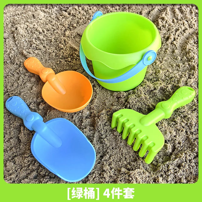 Children's Beach Toy Set Baby Playing In Water and Sand Shovel Beach Bucket Sand Digging Tool Plastic Bucket Watering Toy Sets