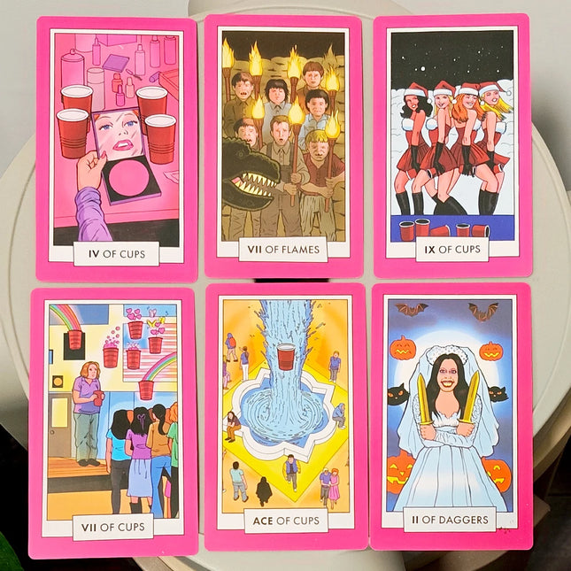 Mean Girls Tarot Deck 12*7cm - Features Regina George, Cady Heron & The Plastics 78 Fully Illustrated Cards