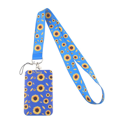 DZ1351 Hidden Disabilities Sunflower Lanyard Id Badge Holder Keychain ID Card Pass Gym Mobile Badge Holder Key Holder Key Rings