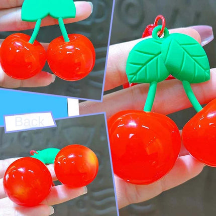 Keys Accessories Cherry Acrylic Keychain Backpack Decor Portable Cherry Bag Hanging Fruits Red Red Cherry Pendant Birthday Gift