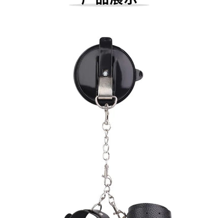 Sex Products PU Leather Handcuffs Footcuffs Sex Bondage Restraints Wrist Ankle Cuffs Product Adult Game Toys for Women Men