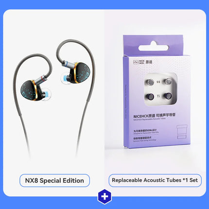 NICEHCK NX8 Special Edition Earphone 1DD+6BA+1PZT Hybrid Wired IEM Detachable 2Pin 3.5mm/4.4mm 2-in-1 Plug HiFi In Ear Monitors