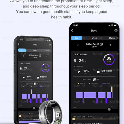 Couple Rings R06 Qring Man Women's Finger Wheel Gift Waterproof 50 Meters Sleep Tracker Electronics Devices R02 R03 Monitor 2024