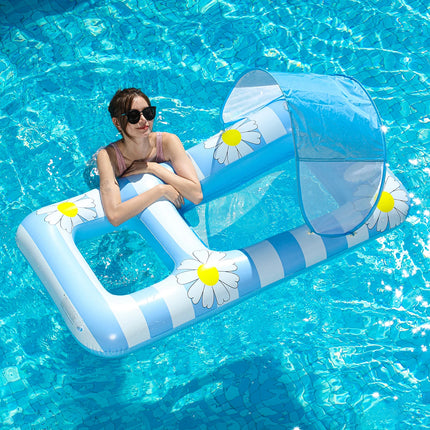 1PC Set of Striped Pool Floats  Inflatable Pool Floaties Raftst Floating Chair Water Floaties for Swimming Pool