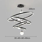 black 4 ring 5ball / Cold White