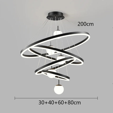 Modern home decor led lights pendant light lamps forstaircase Chandeliers for living room hanging light indoor lighting