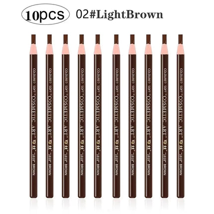 10pcs Hengsi Waterproof and Long-lasting Tear Off Eyebrow Pencil - No Need to Sharpen, Anti Smudging Suitable for All Skin Types