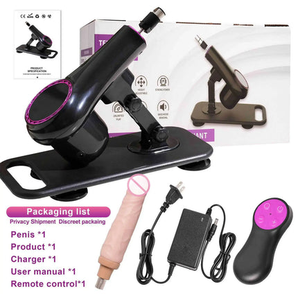 A1 Automatic Sex Machine with Dildo Attachments Remote Control Love Machine Thrusting Bondage Sex Toys for Men and Women Couple