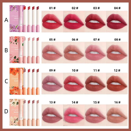 4PCS Velvet Matte Lipstick Set Long Lasting Waterproof Non Stick Lip Makeup Creative Cigarette Design Sexy Beauty