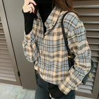 2XL / Gray and blue plaid